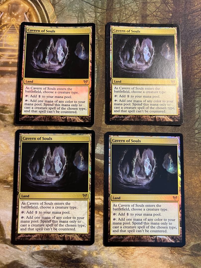MTG　foil英語　魂の洞窟　4枚セット　アヴァシンの帰還　AVR