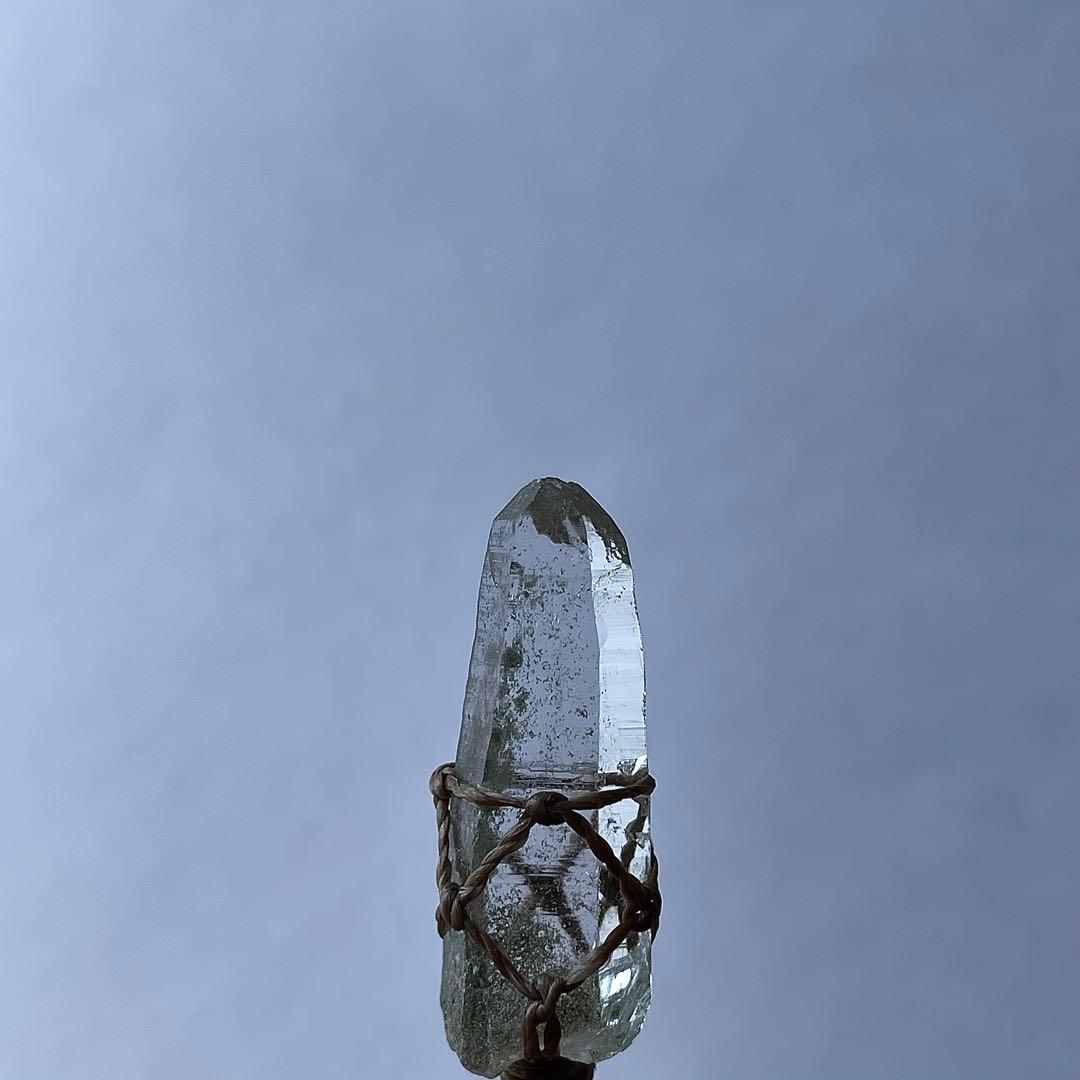 ヒマラヤ水晶 ガネッシュヒマール ＊ マクラメペンダント ネックレス 35