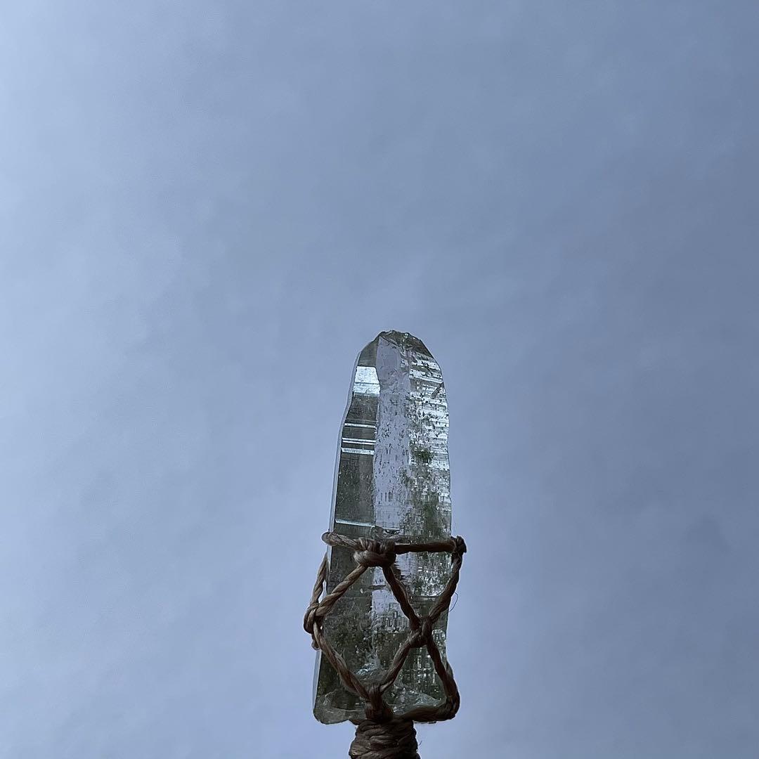 ヒマラヤ水晶 ガネッシュヒマール ＊ マクラメペンダント ネックレス 35