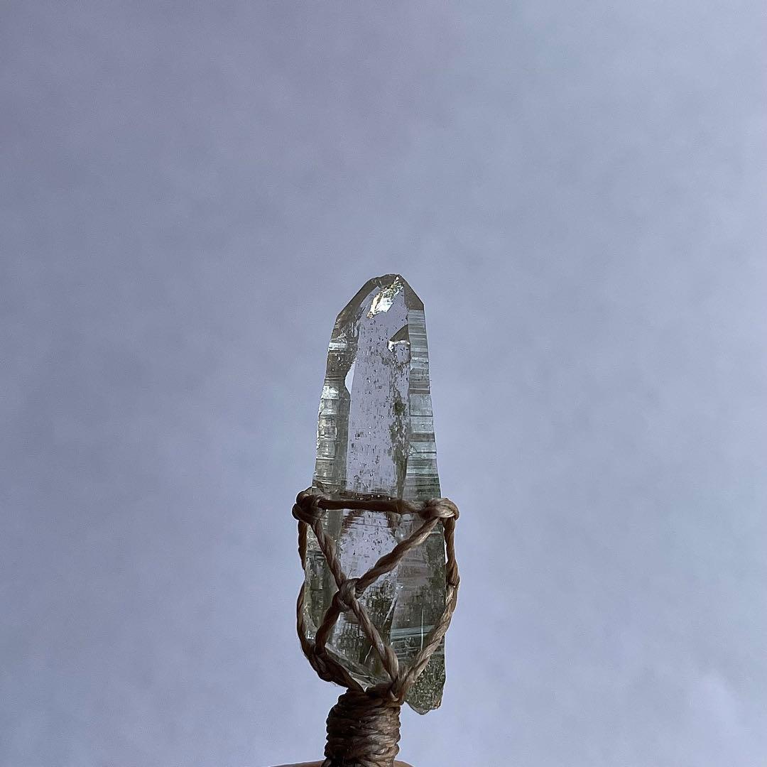 ヒマラヤ水晶 ガネッシュヒマール ＊ マクラメペンダント ネックレス 35