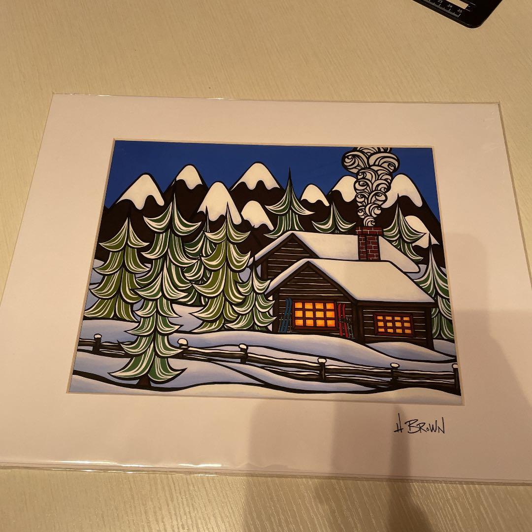 (最終値段)ヘザーブラウン　アート　絵　mountain retreat