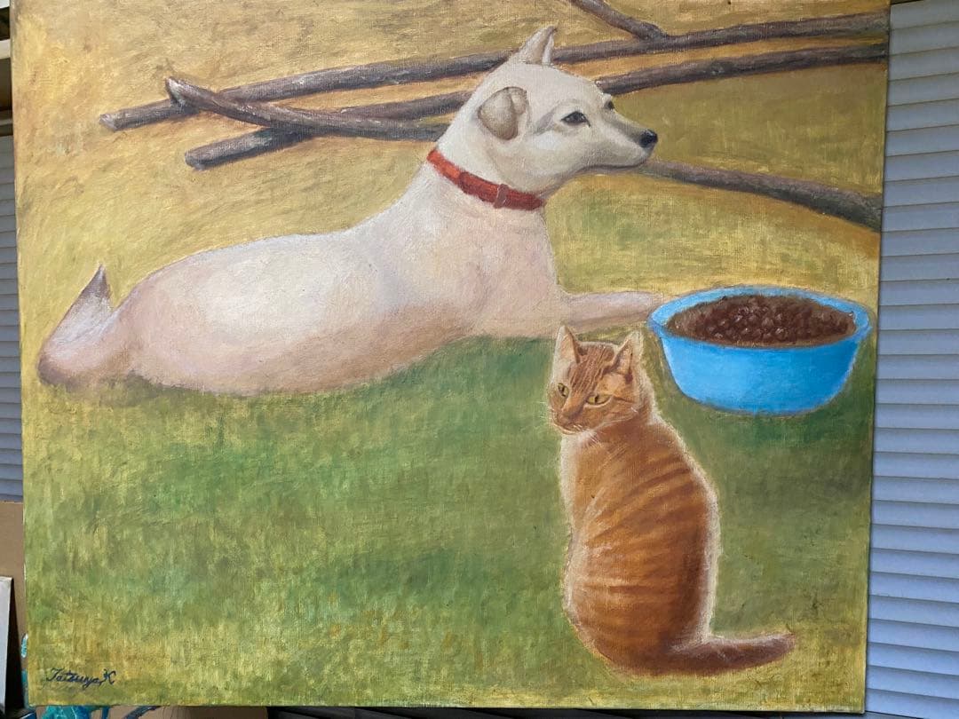 自作絵画　長閑な午後　油彩画