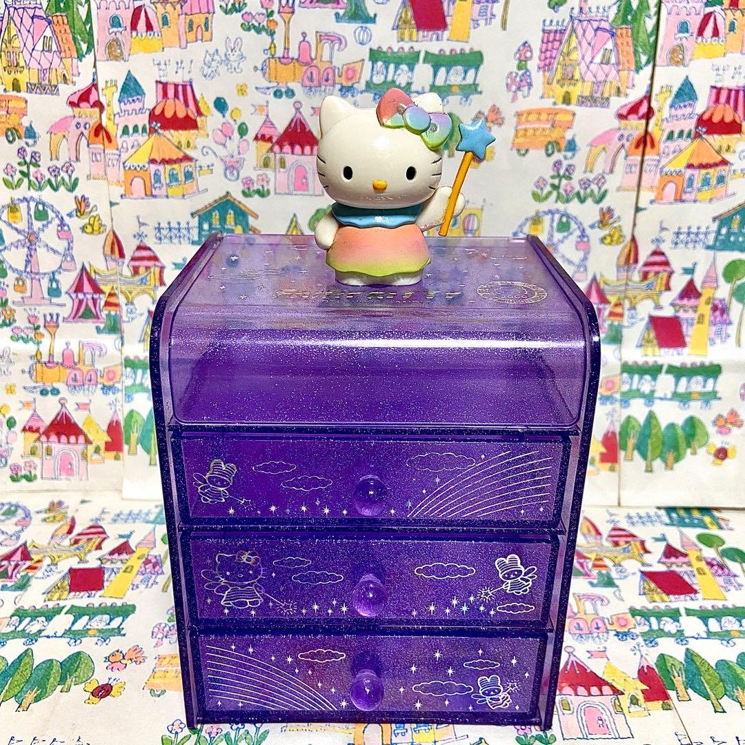 平成レトロ ハローキティ エンジェルキティちゃん ラメ プラチェスト 小物入れ