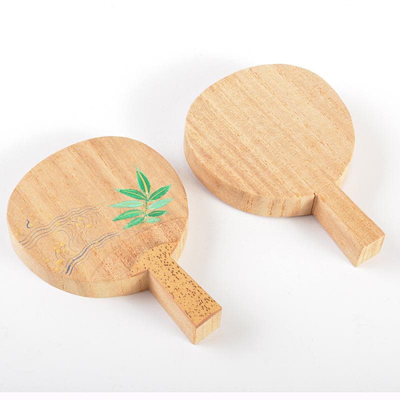 茶道具　道場宗廣作　団扇　葦に水　香合　共箱　V　5881