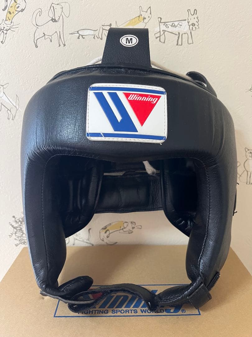 Winning ボクシングヘッドギア M 黒　ブラック
