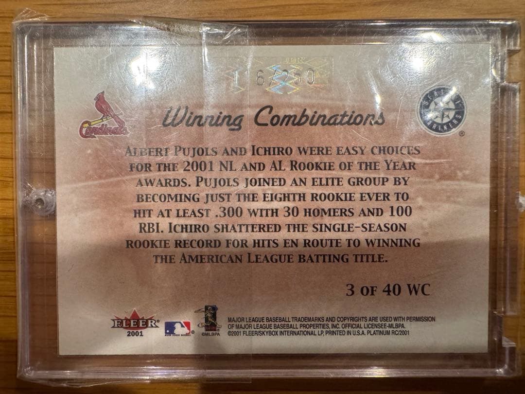 【2001年ダブルルーキー&250限定】イチロー&プホルス/FLEER