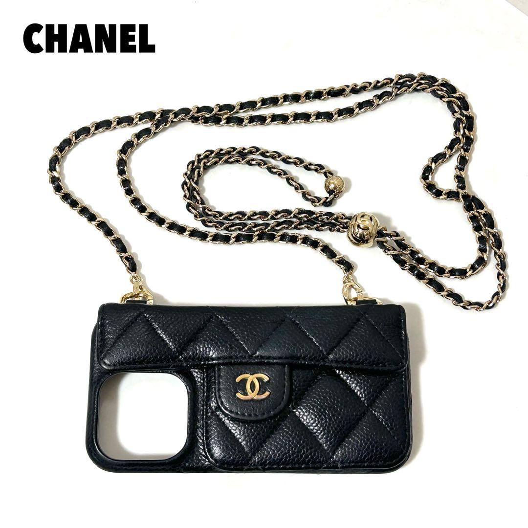 CHANEL シャネル iPhone14Pro ケース チェーンショルダー