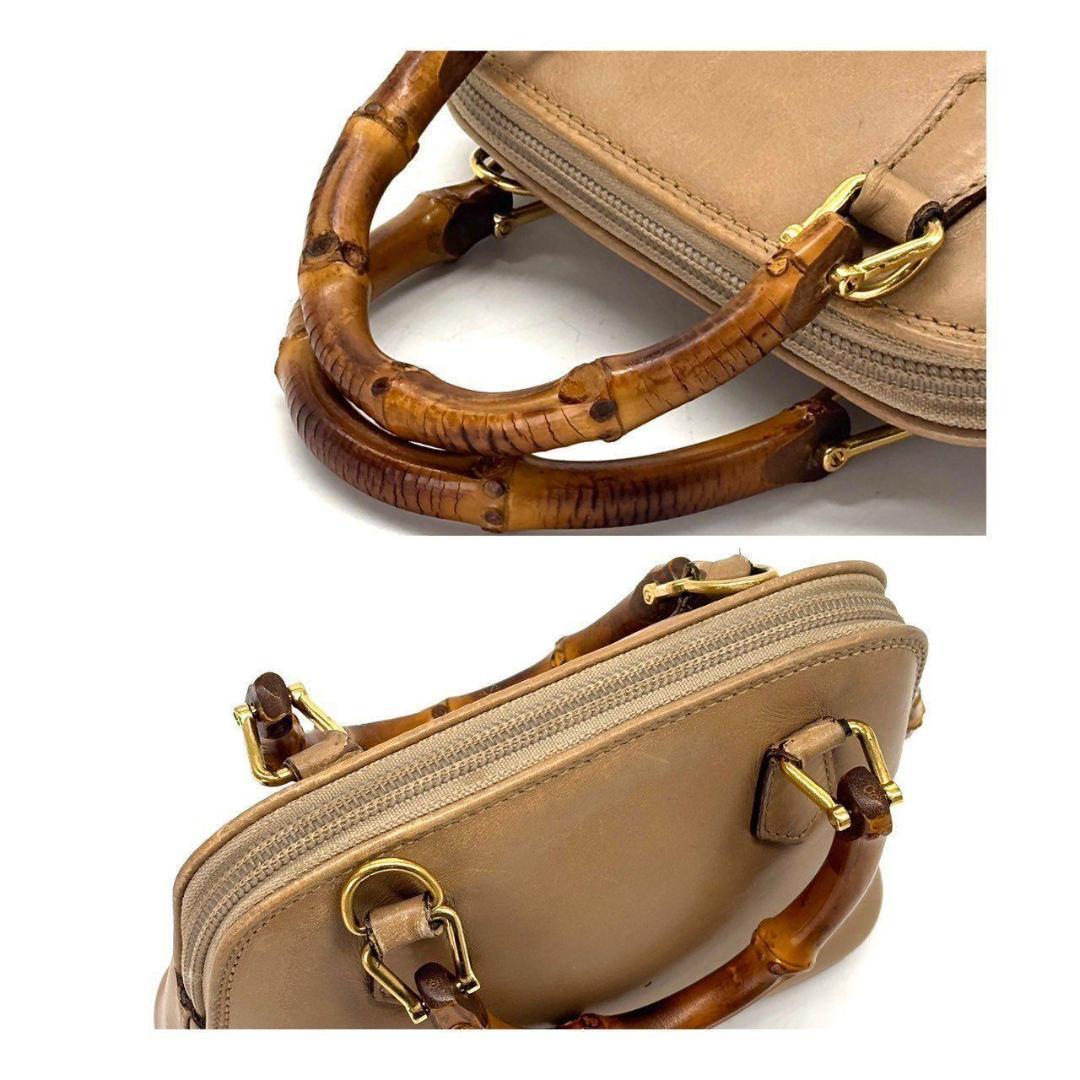 た*ん様 GUCCI　バンブー ハンドバッグ 2WAY タッセル レザー ミニシ