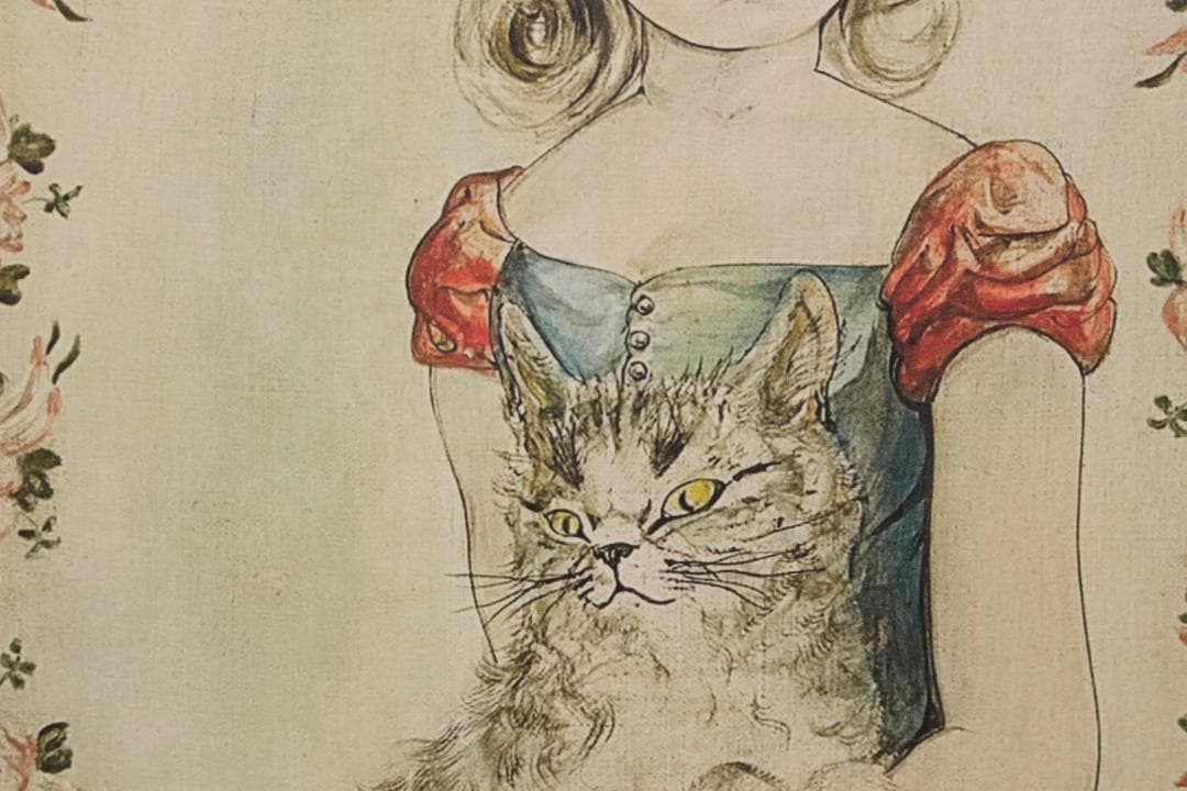 藤田嗣治 エスタンプリトグラフ「猫を抱く少女」 75部限定 3/75