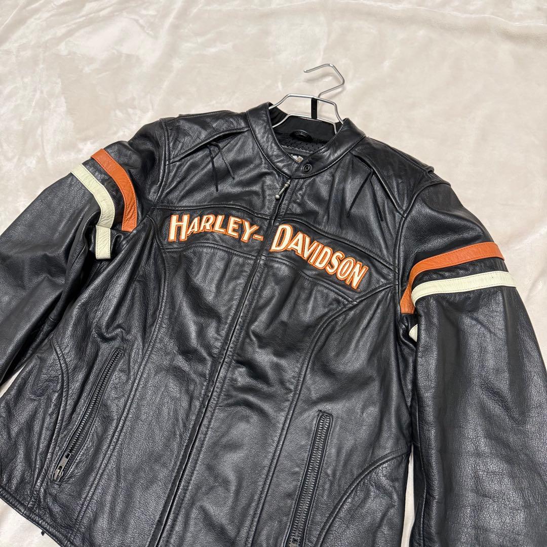 激レア★ハーレーダビットソン　レザージャケット　シングルライダース　本革　黒
