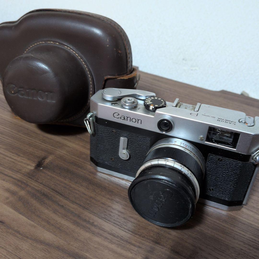 【ジャンク品】Canon P フィルムカメラ レザーケース付き