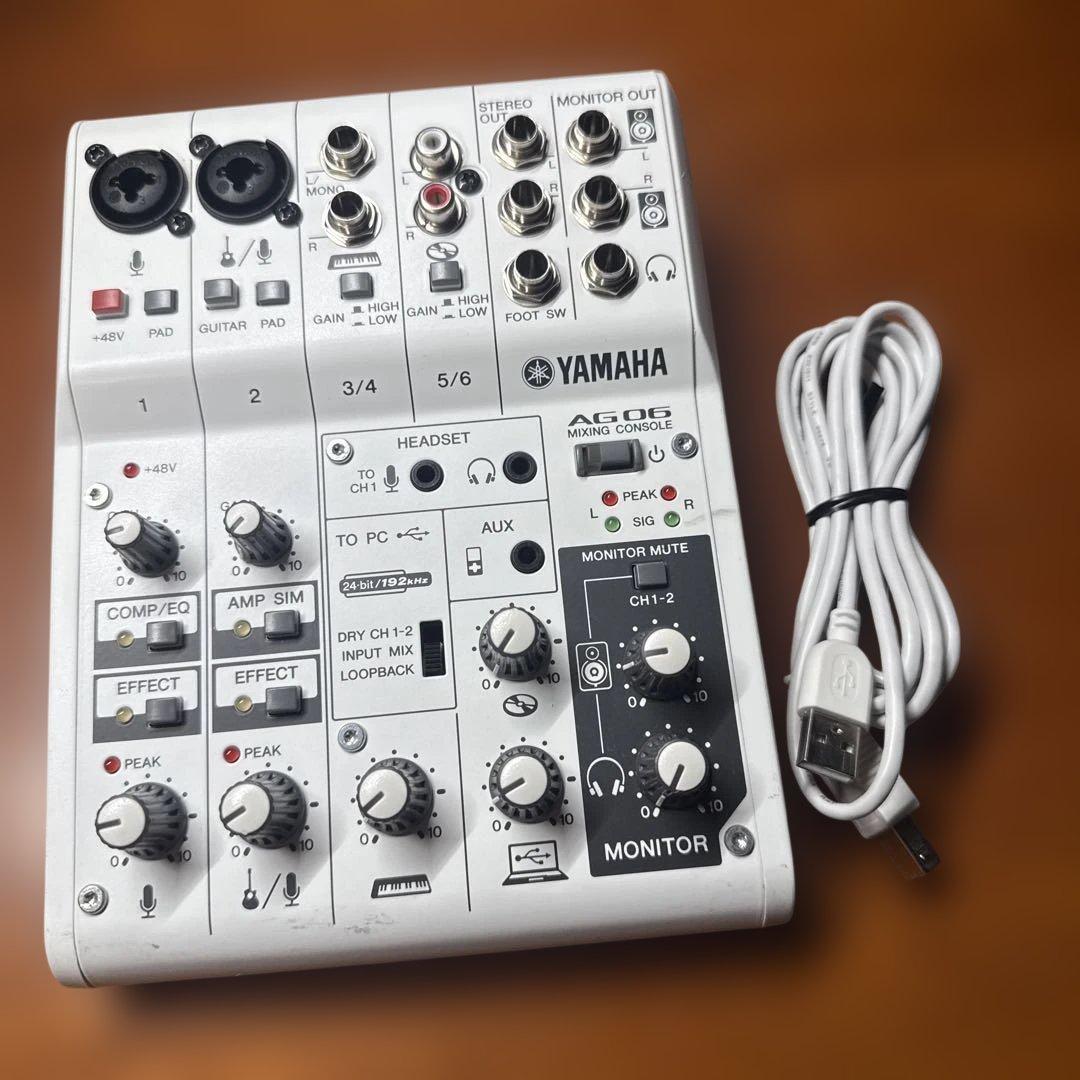 Yamaha AG06 オーディオインターフェイス 本体、ケーブルのみ 箱無し