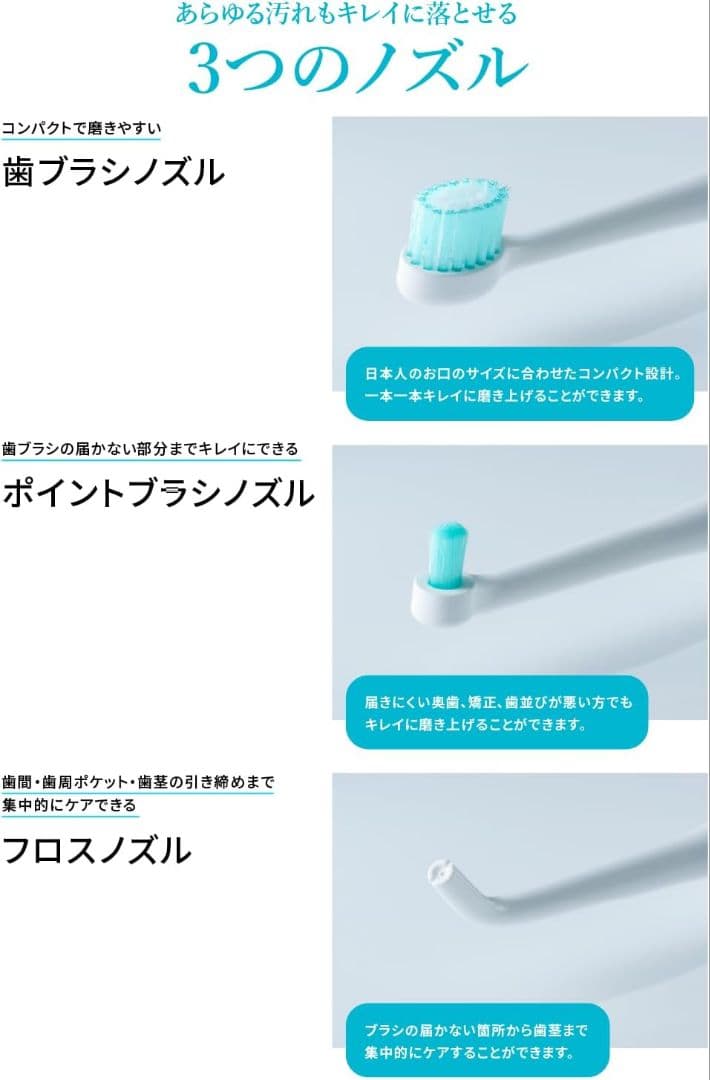 Water Sonic 電動 歯ブラシ ジェットウォッシャー 一体型 ホワイト