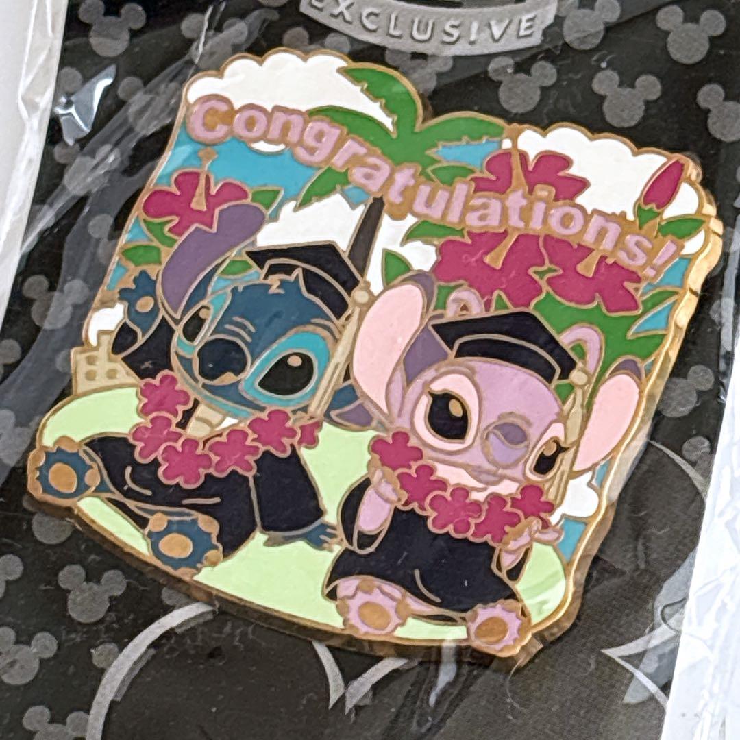 【希少限定】スティッチ エンジェル 卒業式 ディズニーストア ピンバッジ