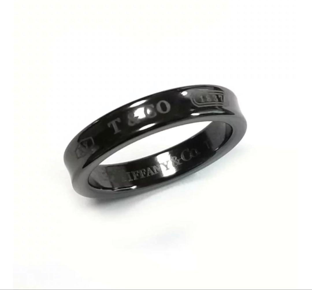 TIFFANY&CO. ティファニー 1837 チタン ナローリング ブラック