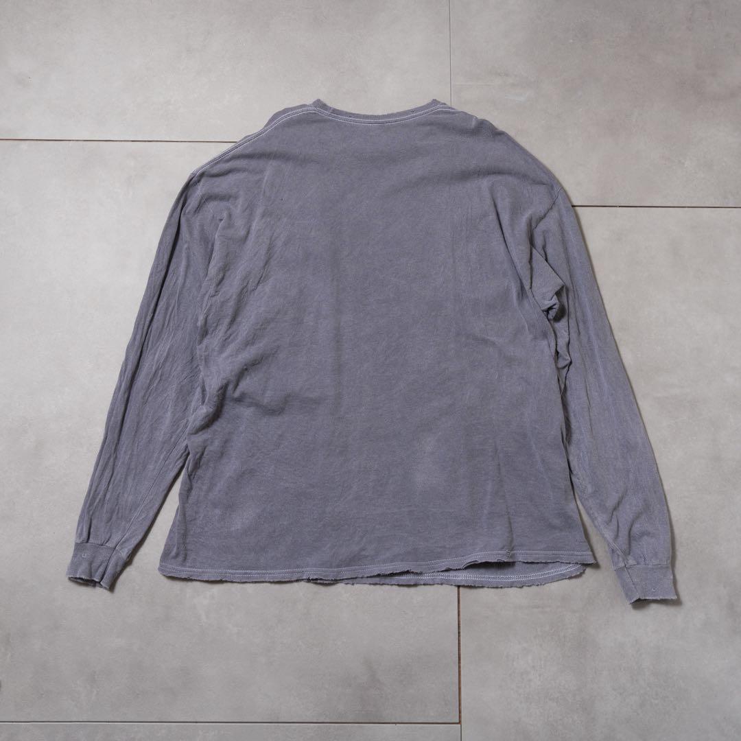 トップス ANCELLM EMBROIDERY DYED LS T-SHIRT