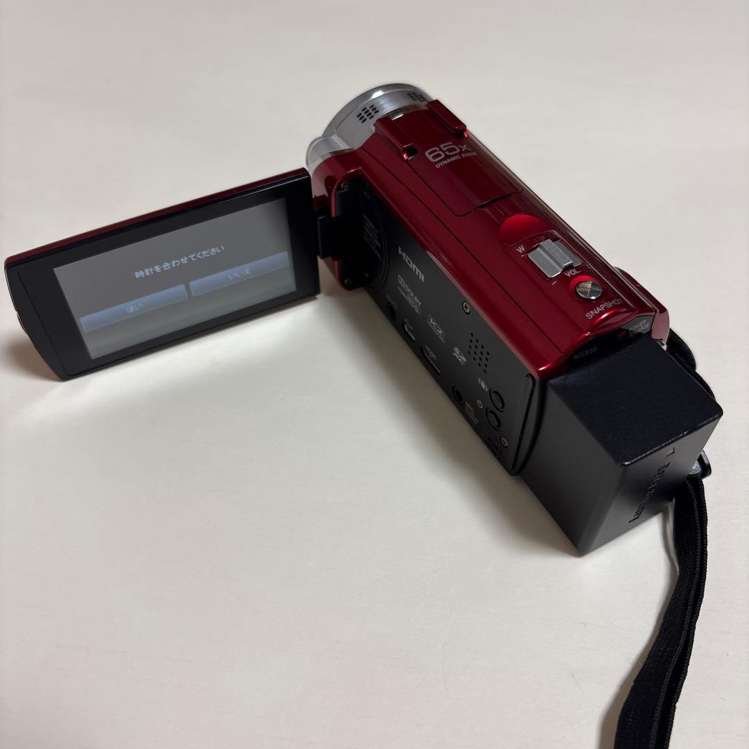 JVC Everio FULL HD ビデオカメラ レッド
