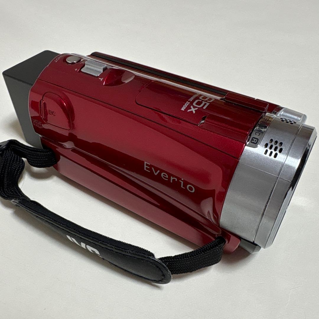 JVC Everio FULL HD ビデオカメラ レッド