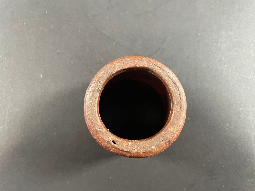 6 最終値下げ　原田陶月 備前 共箱 建水 茶器 茶道具