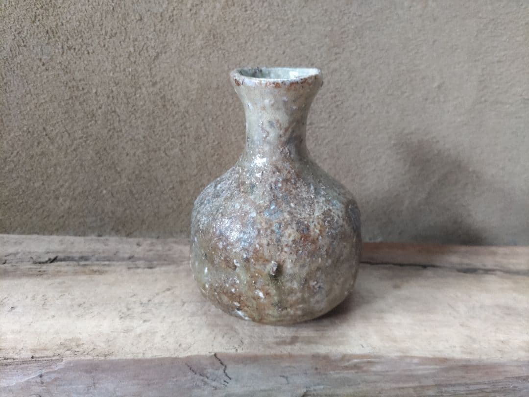 古信楽　徳利　一輪挿し