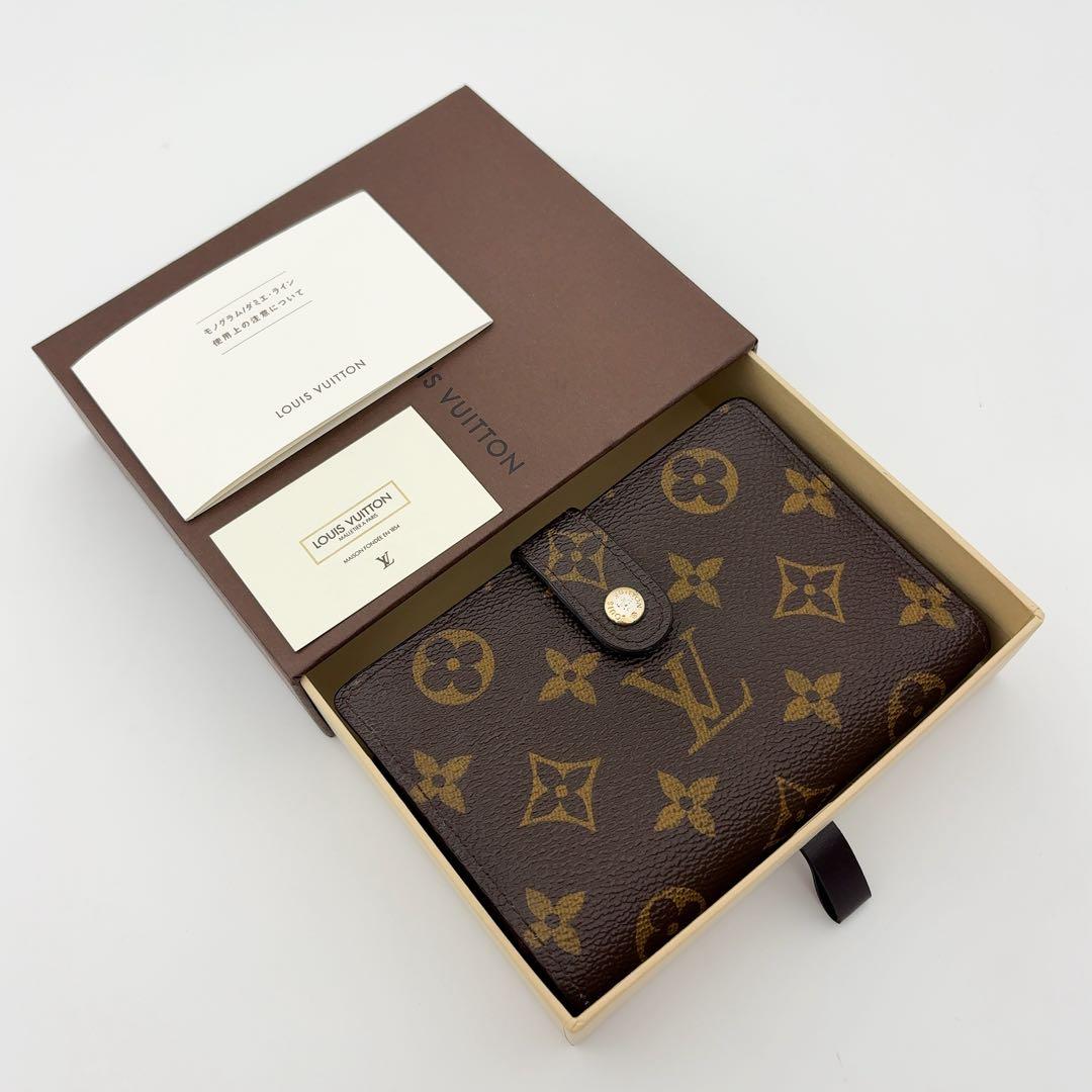 新型★箱付き★ルイヴィトン ヴィエノワ モノグラム 二つ折り財布 がま口財布