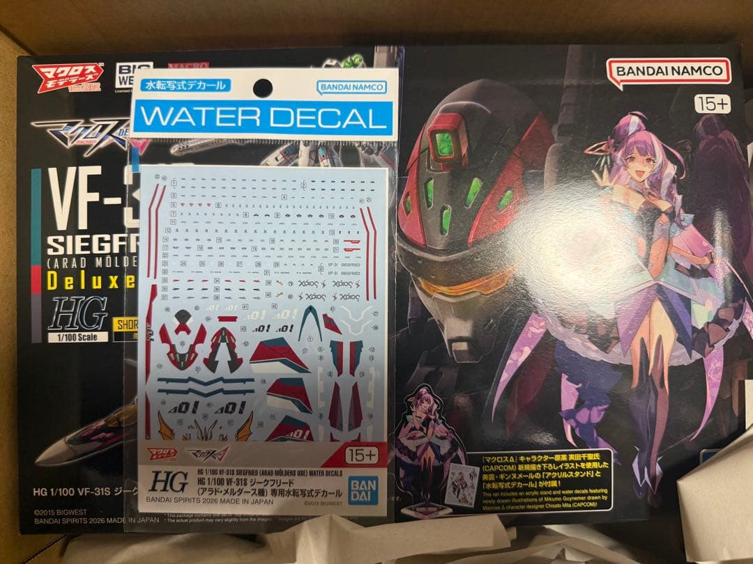 HG VF-31C ジークフリード(ミラージュジーナス機)DXセット+デカール