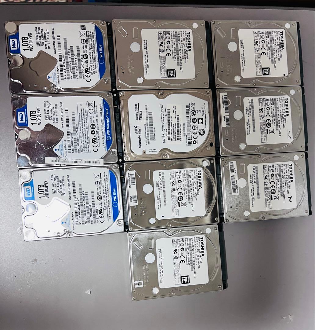 HDD 1TBGB×10個　動作確認済み