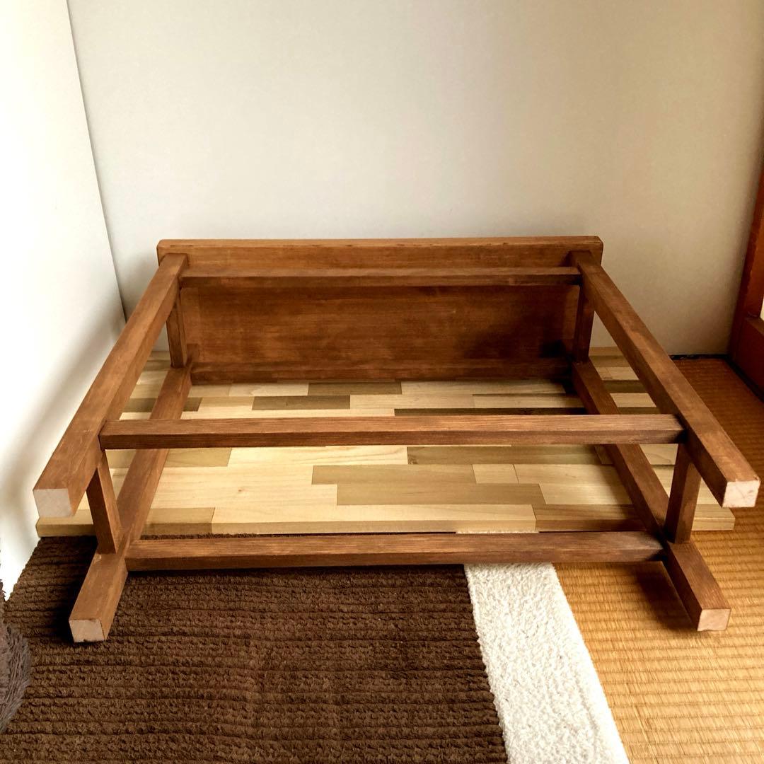 アンティーク調　花台　鉢置き台　ディスプレイ台　ウォールナット塗装　ハンドメイド