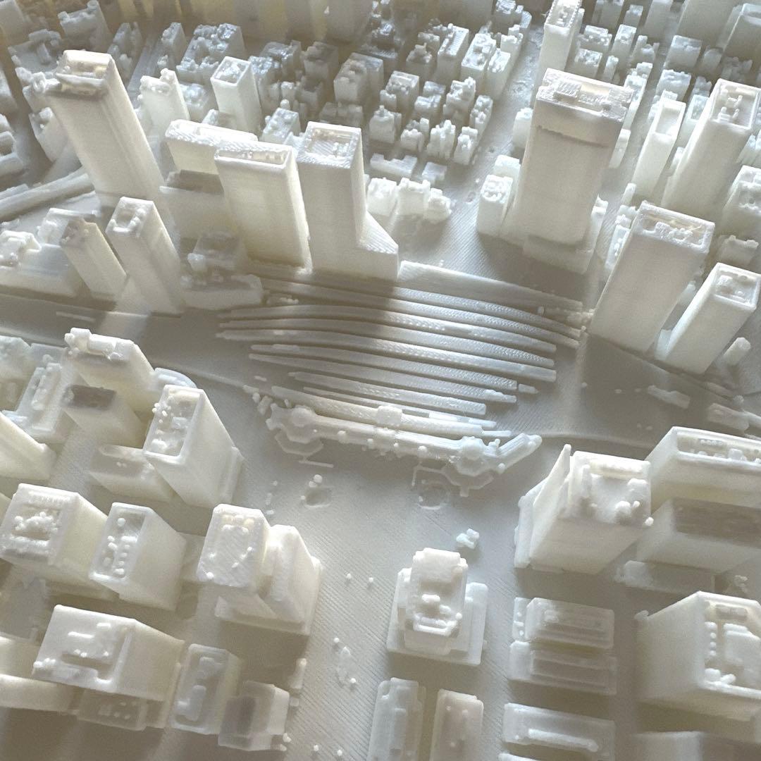 ★5千円値下中！東京駅周辺ビッグサイズ★精密都市模型 1/5000 3Dプリンタ