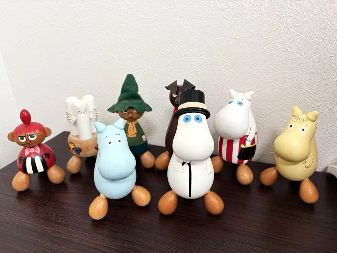 ムーミンキャラクター 木製ツボ押し8体セット