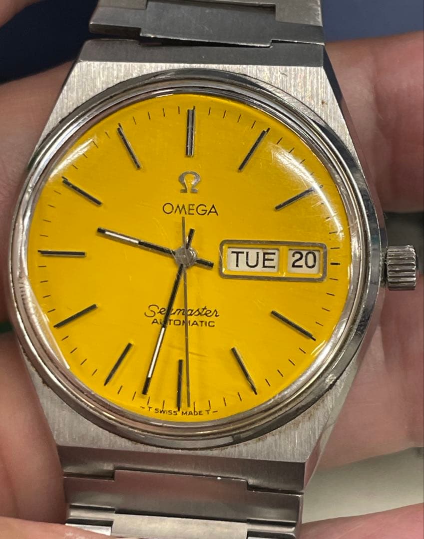 OMEGA Seamaster 自動巻き 腕時計 イエロー