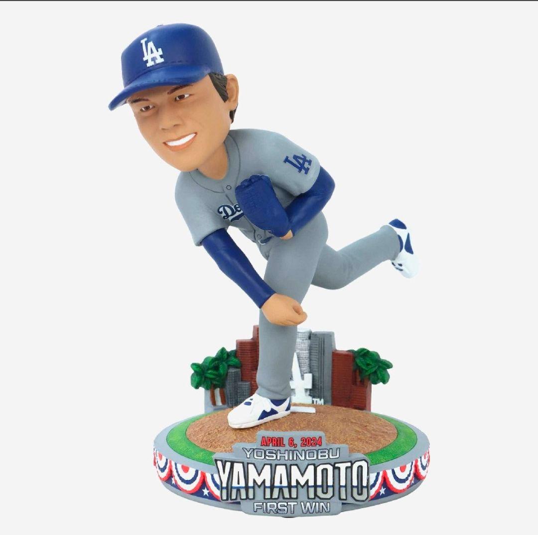 メ*ん様 山本由伸 2024年ドジャース初勝利 ボブルヘッド 世界218個限定版