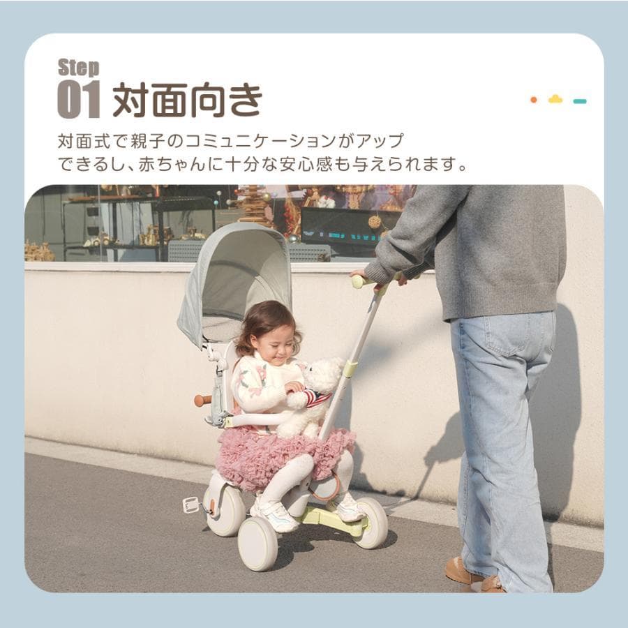 新品子供用三輪車 7in1 完全折りたたみ 三輪車のりもの1548-140