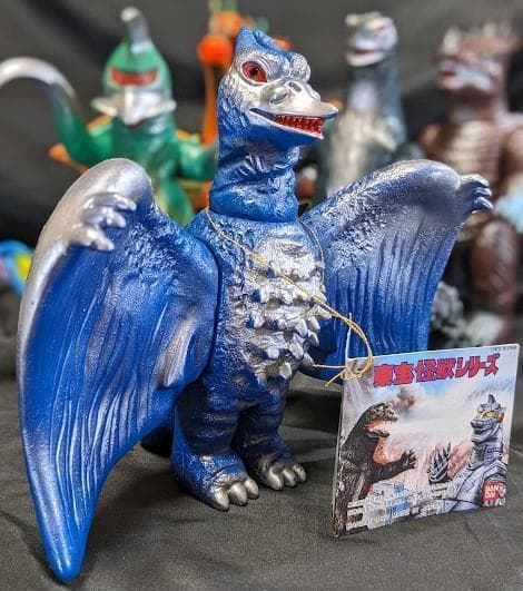 ゴジラ＆ガイガン＆キングギドラ＆アンギラス他（ブルマァク復刻）６体セット＋２