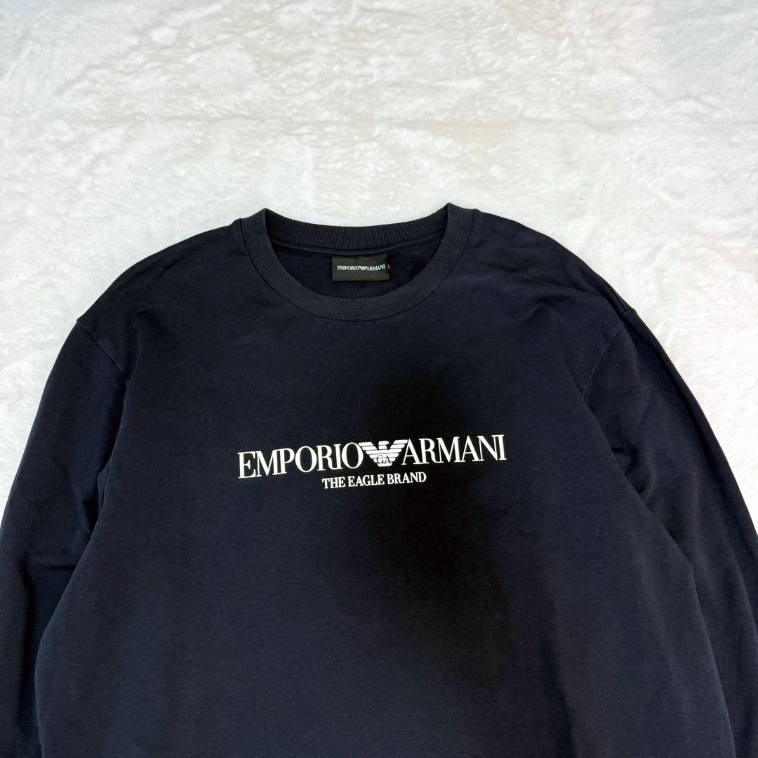【美品】エンポリオアルマーニ Tシャツ ロンT スウェット　スエットブラック　M