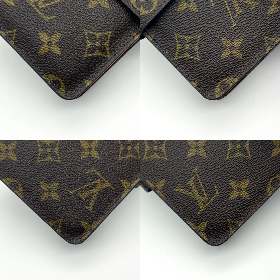 ルイヴィトン モノグラム 二つ折り財布 ポルトパピエジップ パスケース付