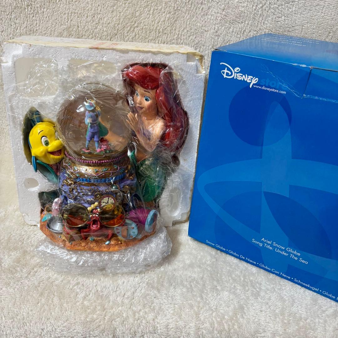 【ほぼ新品】ディズニー スノードーム オルゴール リトルマーメイド アリエル