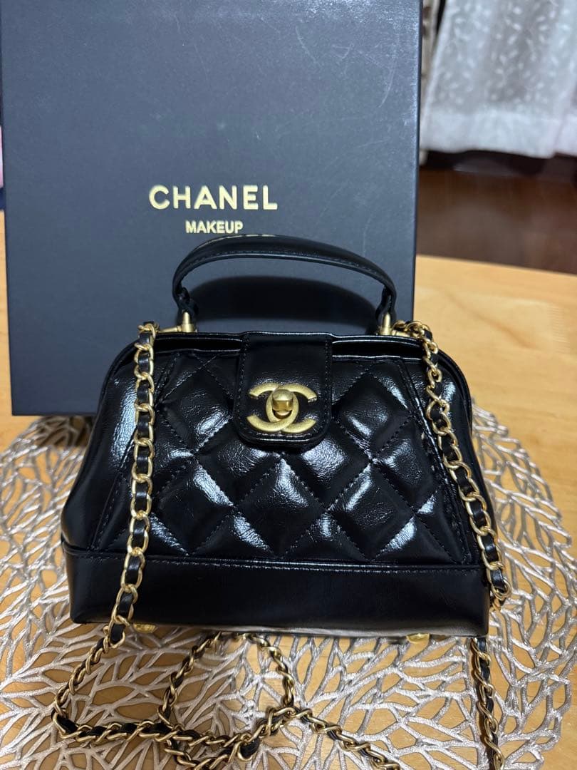 CHANEL(シャネル)ノベルティ★がま口ボストン型 ショルダーバッグ★2way
