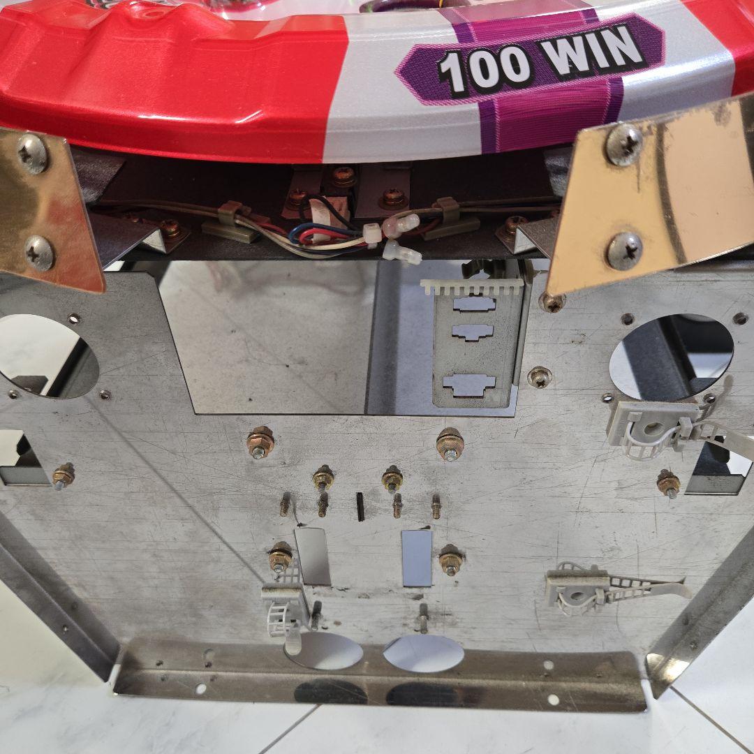 ☆スピンフィーバー☆抽選機☆動作確認済☆100V加工☆鉄球付☆メダルゲーム