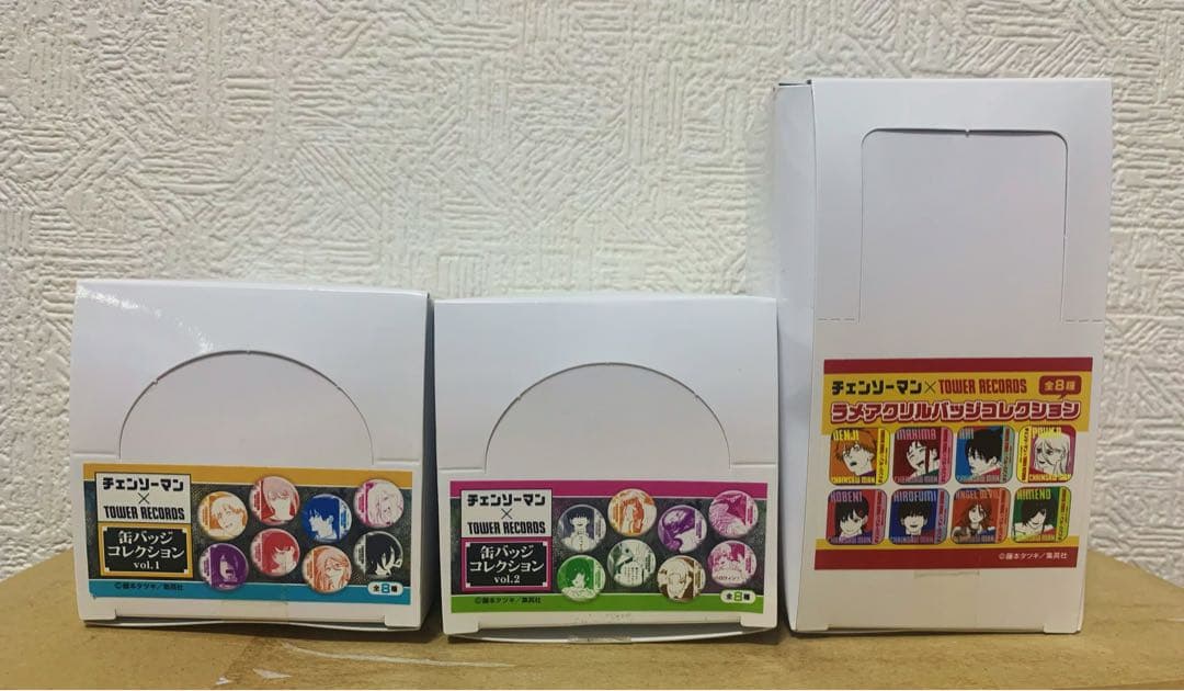チェンソーマン×TOWER RECORDS 缶バッジBOX3種セット