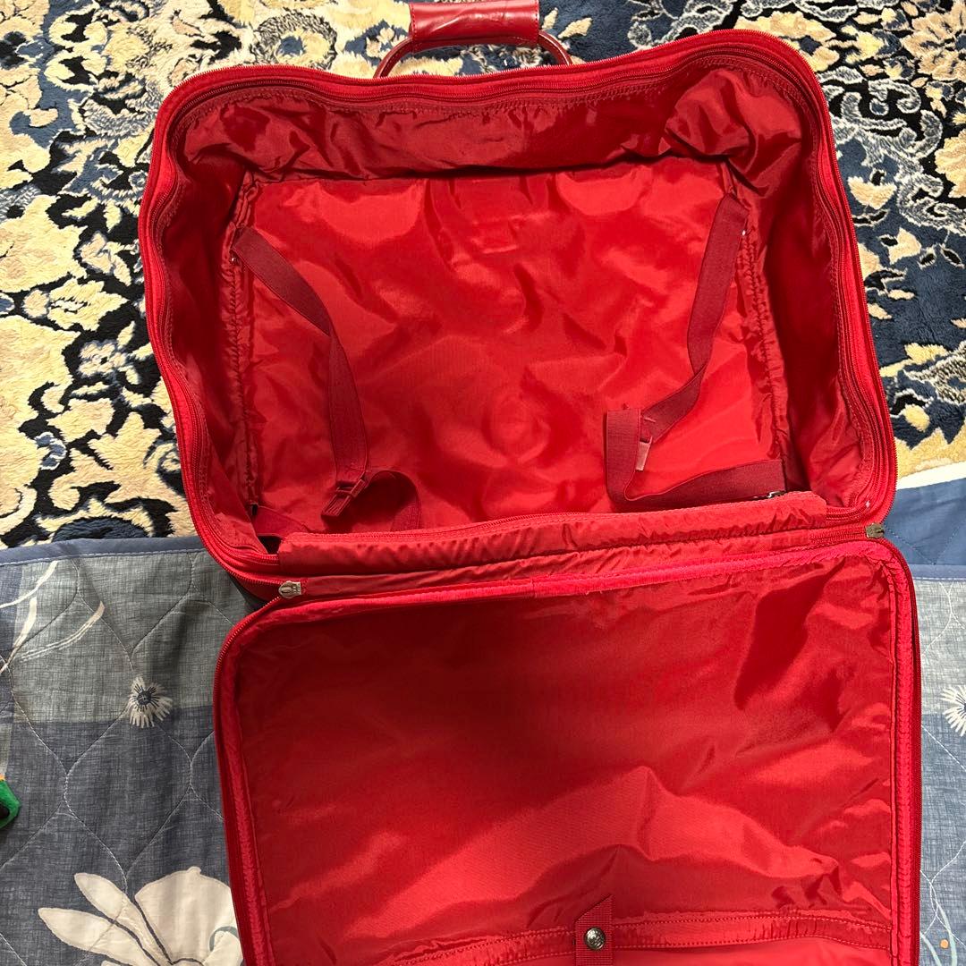LONGCHAMP ロンシャン　スーツケース　キャーリーバッグ　旅行カバン　赤色