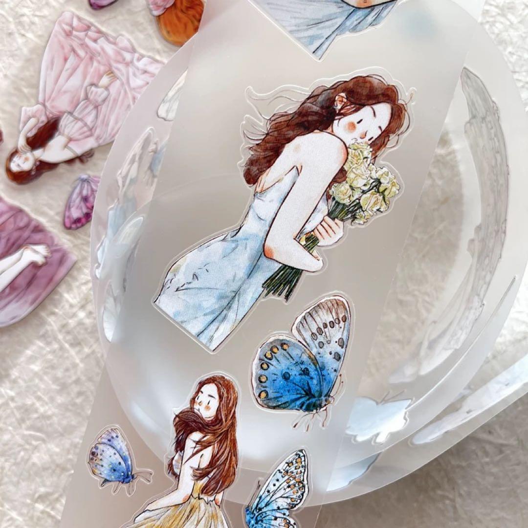 新品　DINGDING　21幻　PET霧面型抜きタイプマスキングテープ　10m