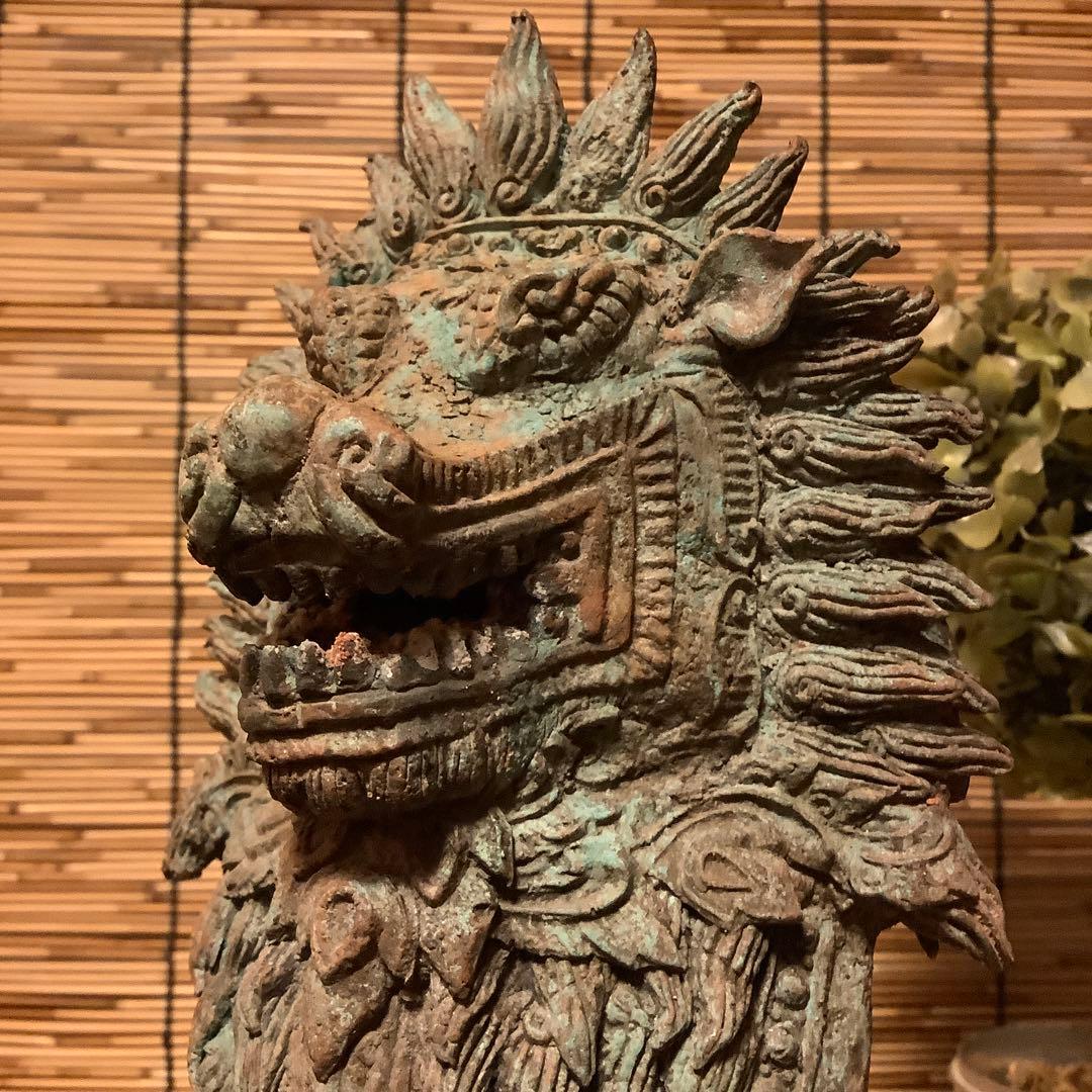 中国唐代「聖獣・唐獅子」神獣・霊獣・魔除け・守護・初唐様式・青銅・出土発掘
