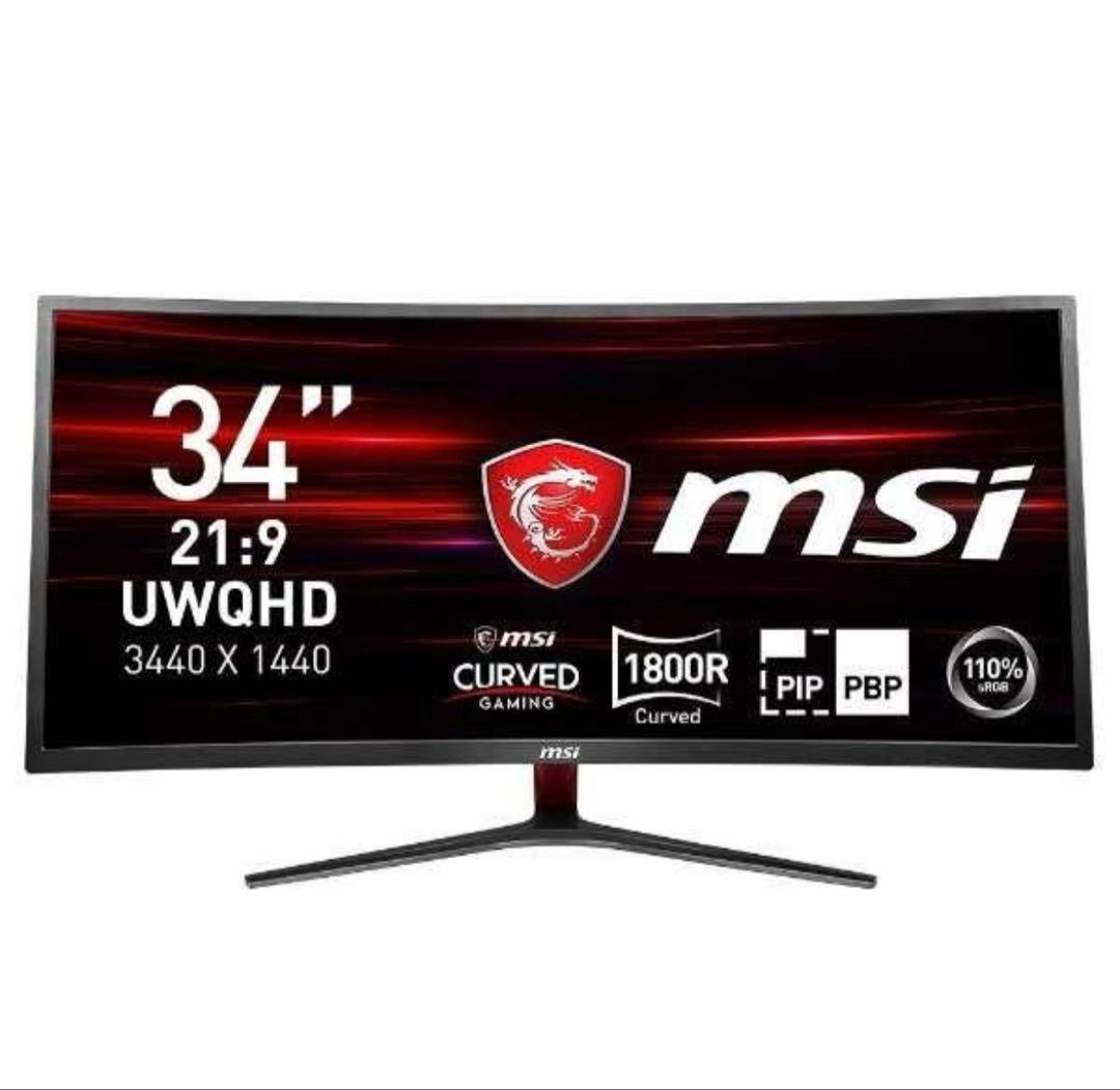 MSI MAG341CQ 湾曲 34インチウルトラワイドゲーミングモニター