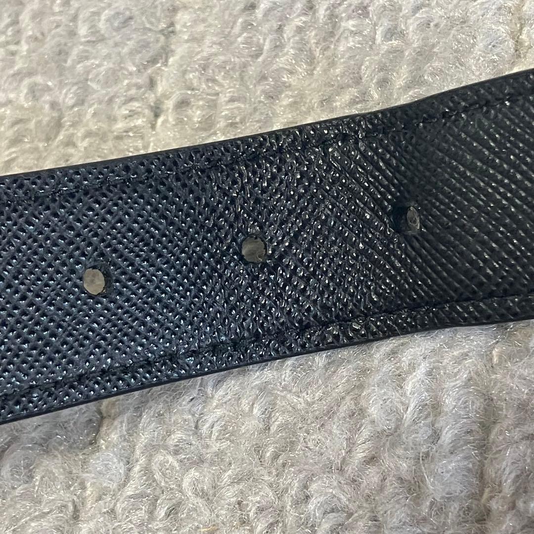 プラダ［首輪］三角ロゴ　犬用　ペット用品　レザー　ジャガード　箱付き　ブラック