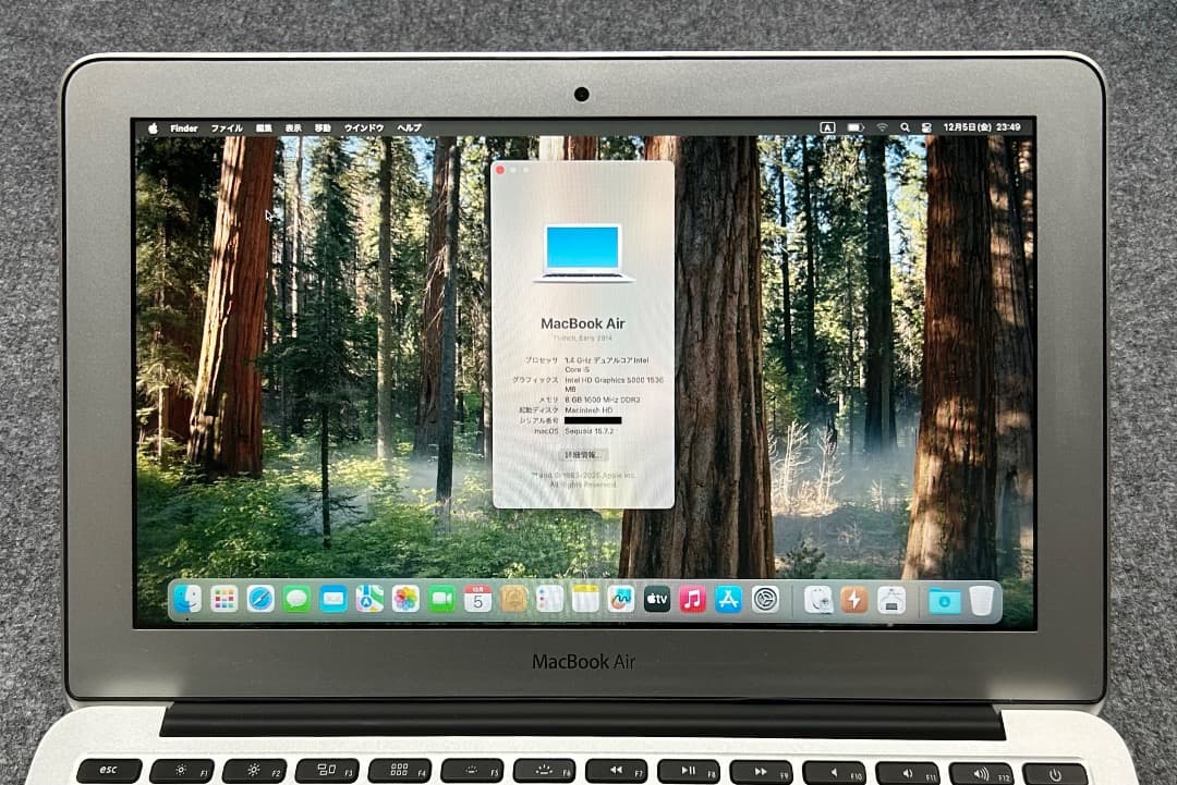 MacBook Air 2014 8Gb 256GbSSD 11インチ USキー