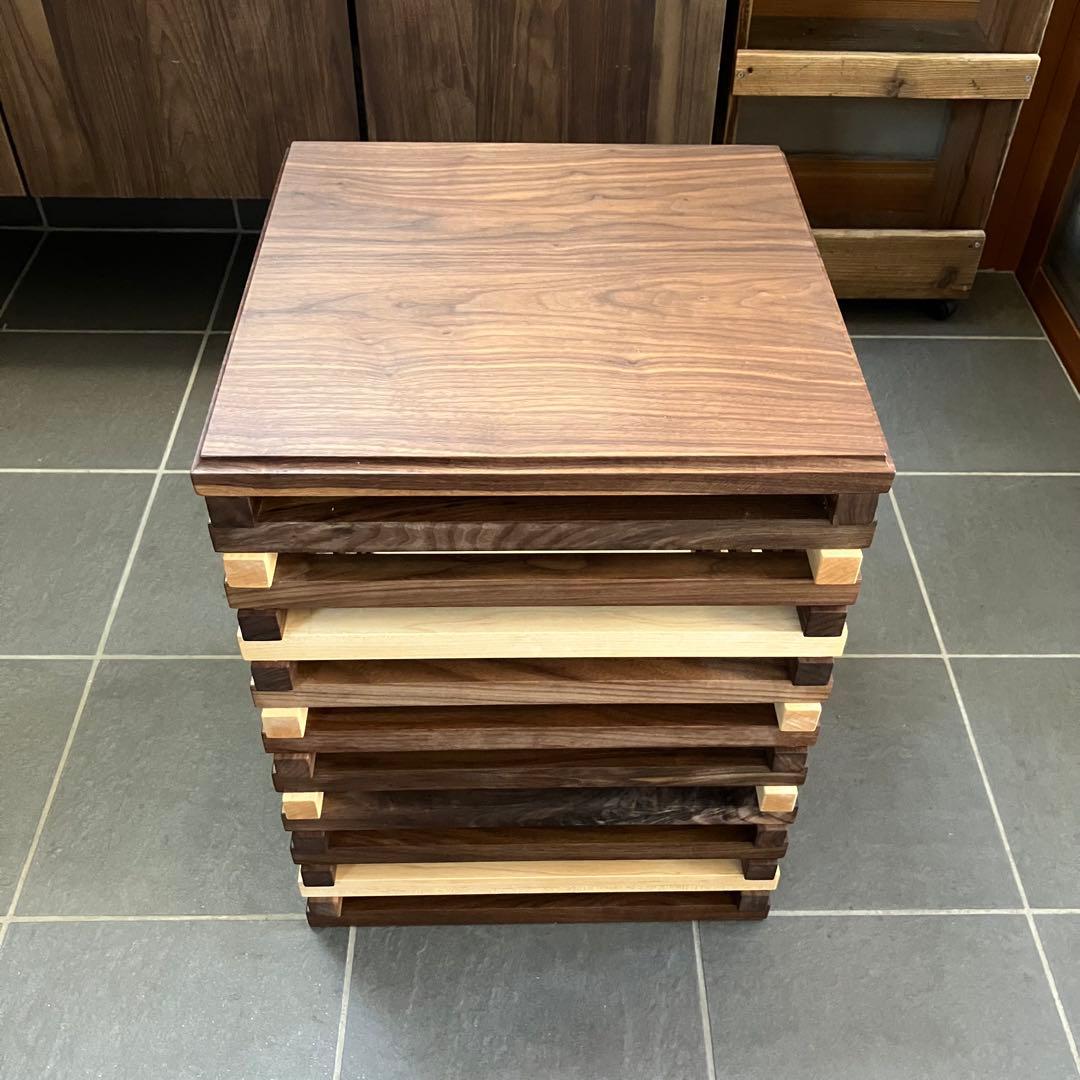 マッキー様用　サイドテーブル　フロアランプ　ウォールナット　無垢材　ハンドメイド