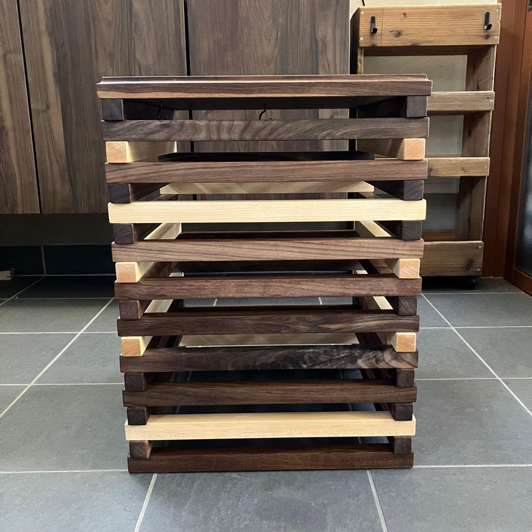 マッキー様用　サイドテーブル　フロアランプ　ウォールナット　無垢材　ハンドメイド