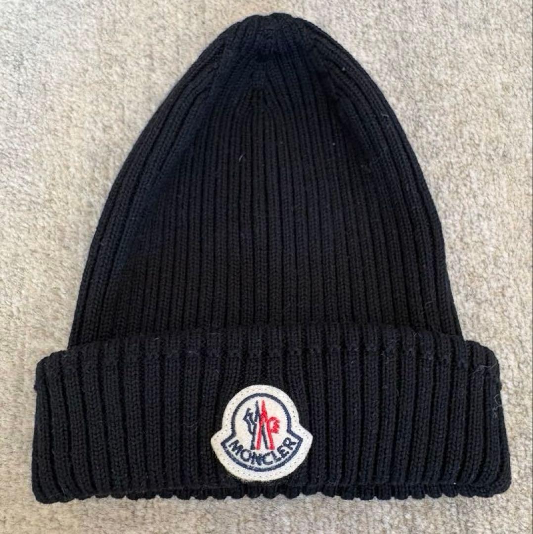 【MONCLER】ブラック ニット帽 BERRETTO
