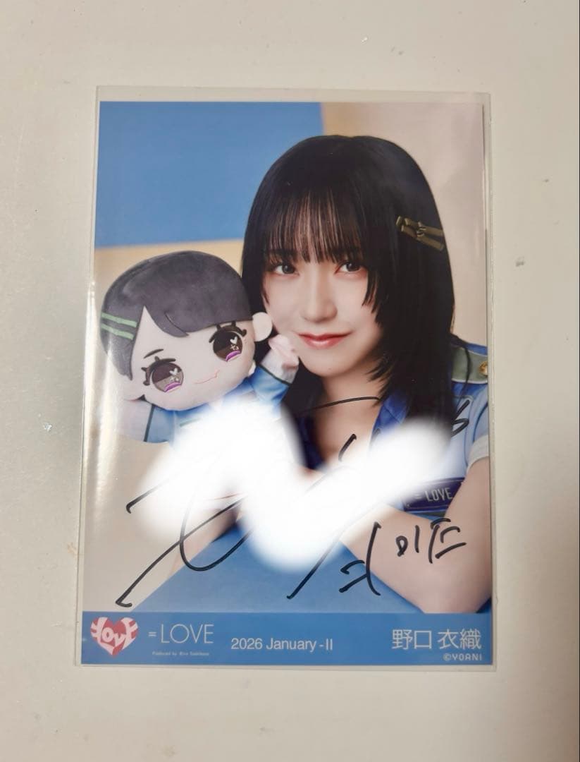 イコラブ　生写真　直筆　野口衣織